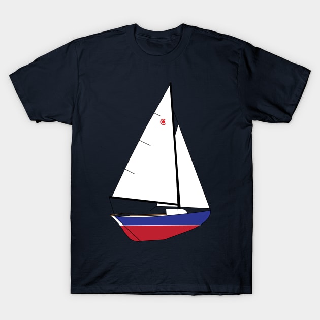 Bullseye Sailboat T-Shirt by CHBB